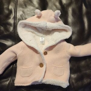 Carters 3 mo sherpa lined cardigan